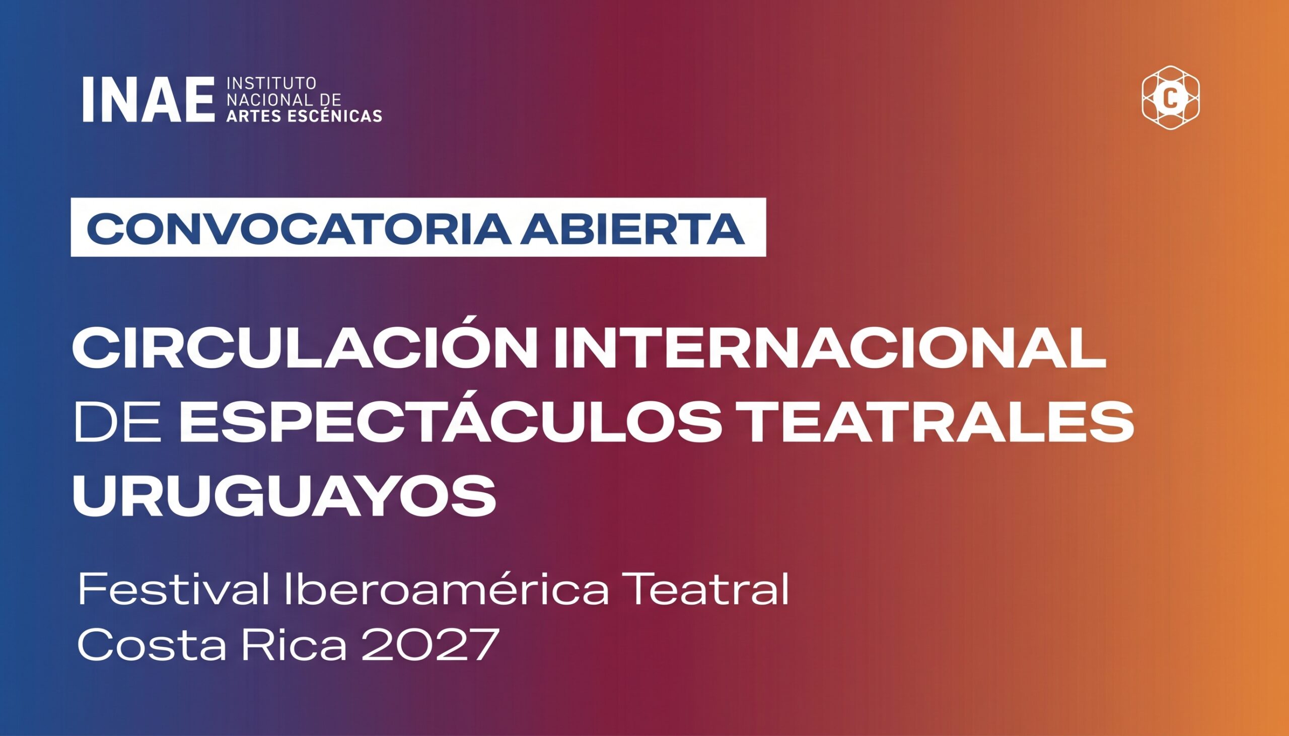 Convocatoria abierta: Circulación internacional de espectáculos teatrales uruguayos – Festival Iberoamérica Teatral Costa Rica 2027